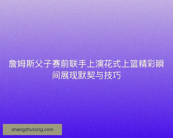 詹姆斯父子赛前联手上演花式上篮精彩瞬间展现默契与技巧